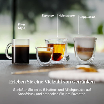 Magnifica Start (ECAM220.91.B) - Perfetto Kaffeevollautomat mit LatteCrema-Milchaufschäumer, 4 One-Touch-Getränke, Cappuccino, Espresso Kaffeemaschine, Soft-Touch-Bedienfeld, Schwarz